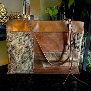 Patchwork Python Shoulder Bag